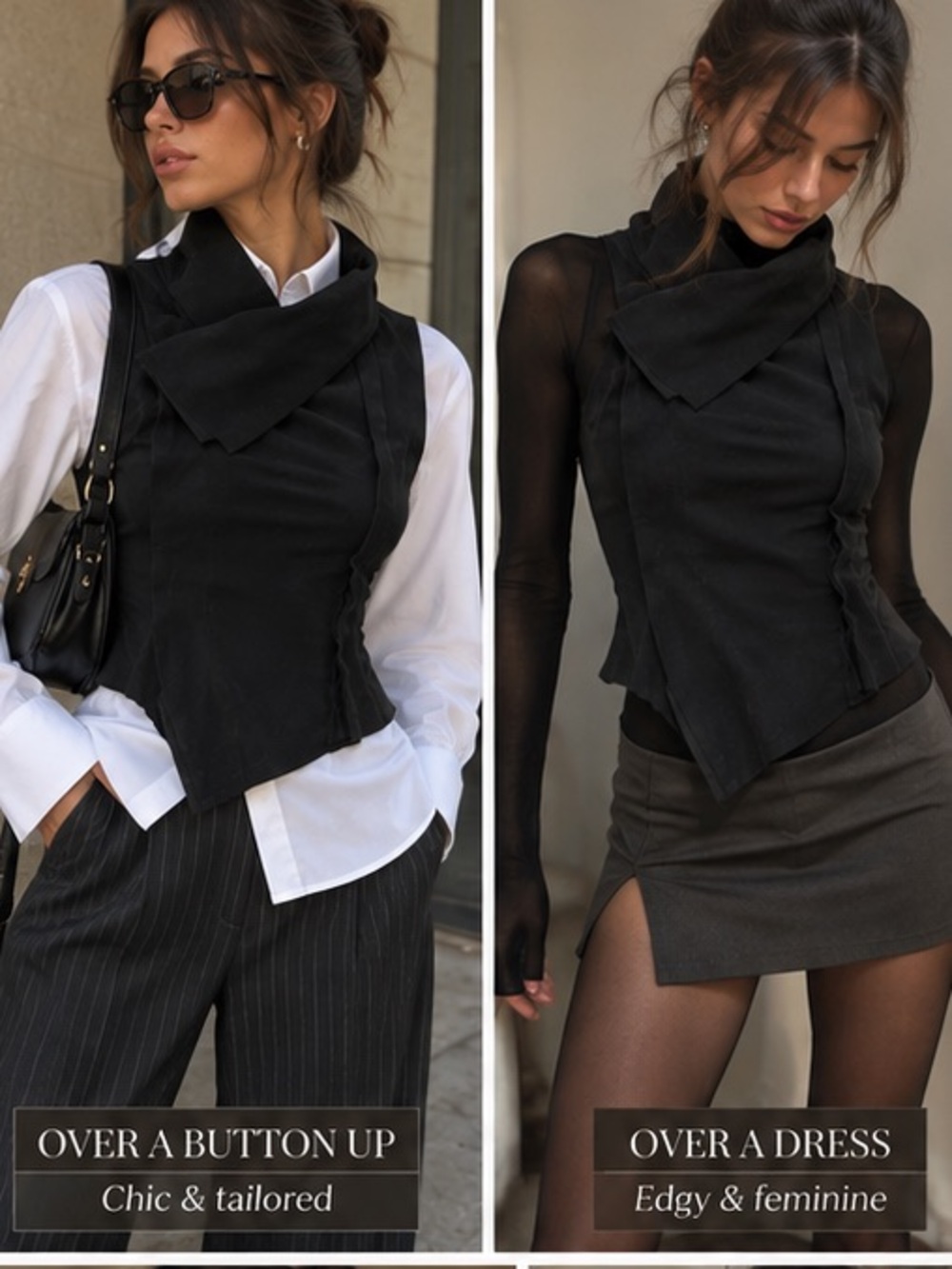 BCBGMaxAzria Fabian Black  Faux Suede Vest size XS